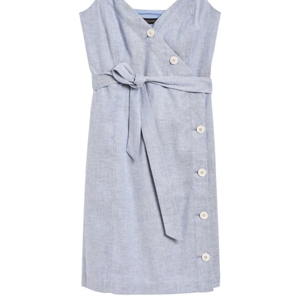Banana republic linen cotton button mini dress - Picture 4 of 16